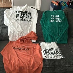 Sweatshirt - Sarcastic, Husband, etc. Lot of 4
